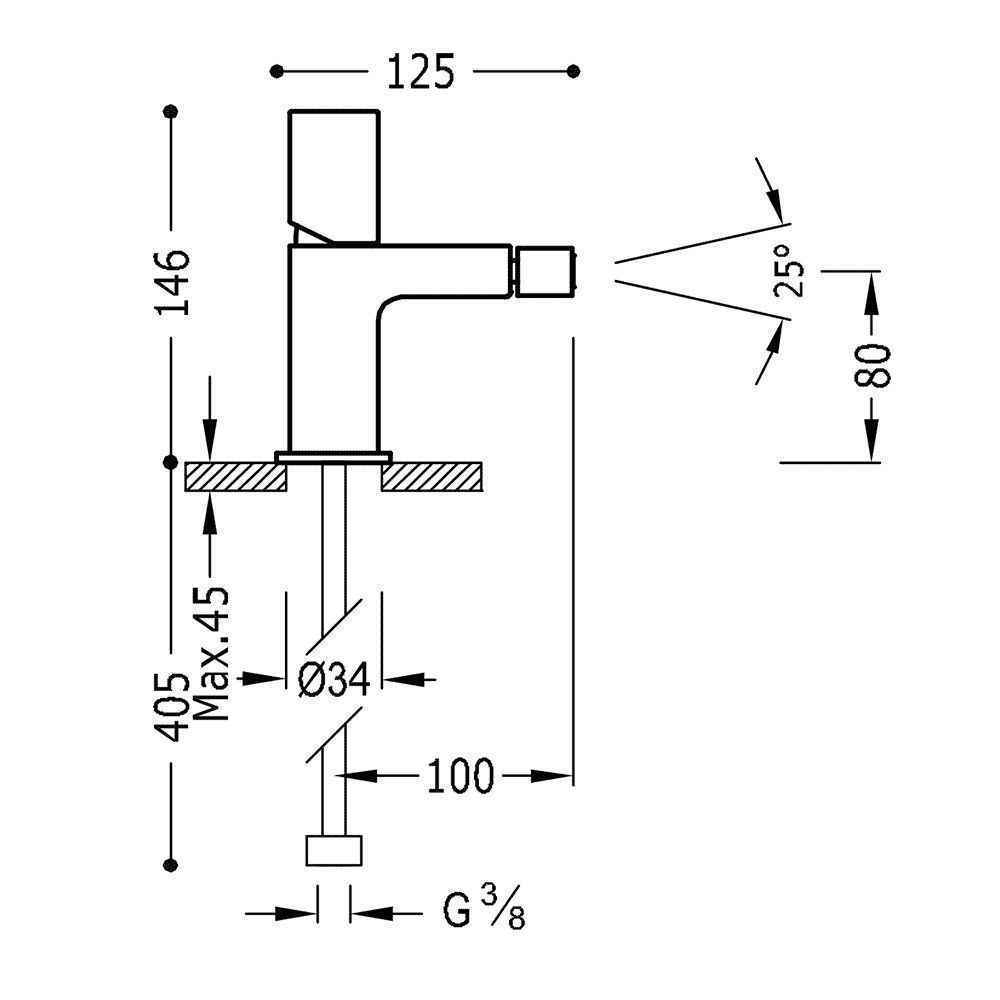 Змішувачі для біде Tres Loft 20012002VE