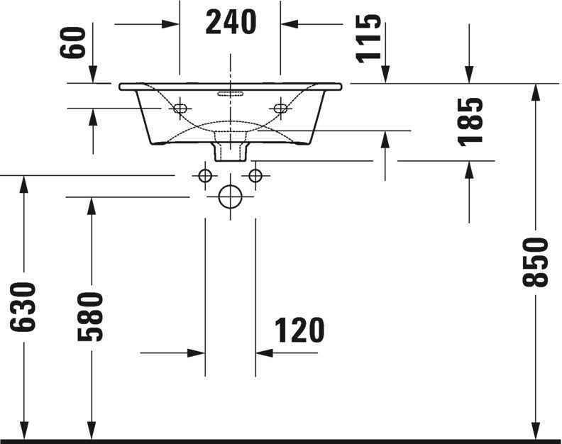 Умивальник Duravit Viu 2344530060