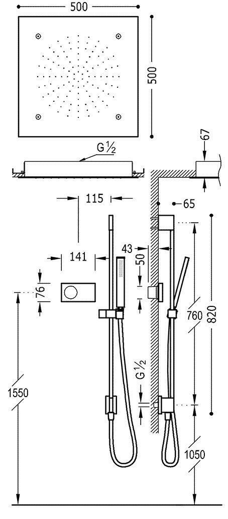 Душевая система Tres Shower Technology 9288305