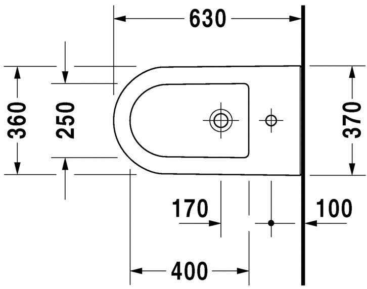 Біде підлогове Duravit Darling New 2251100000