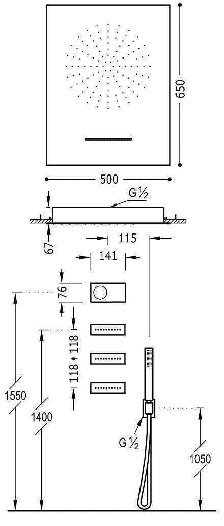 Душова система Tres Shower Technology 09288404AC