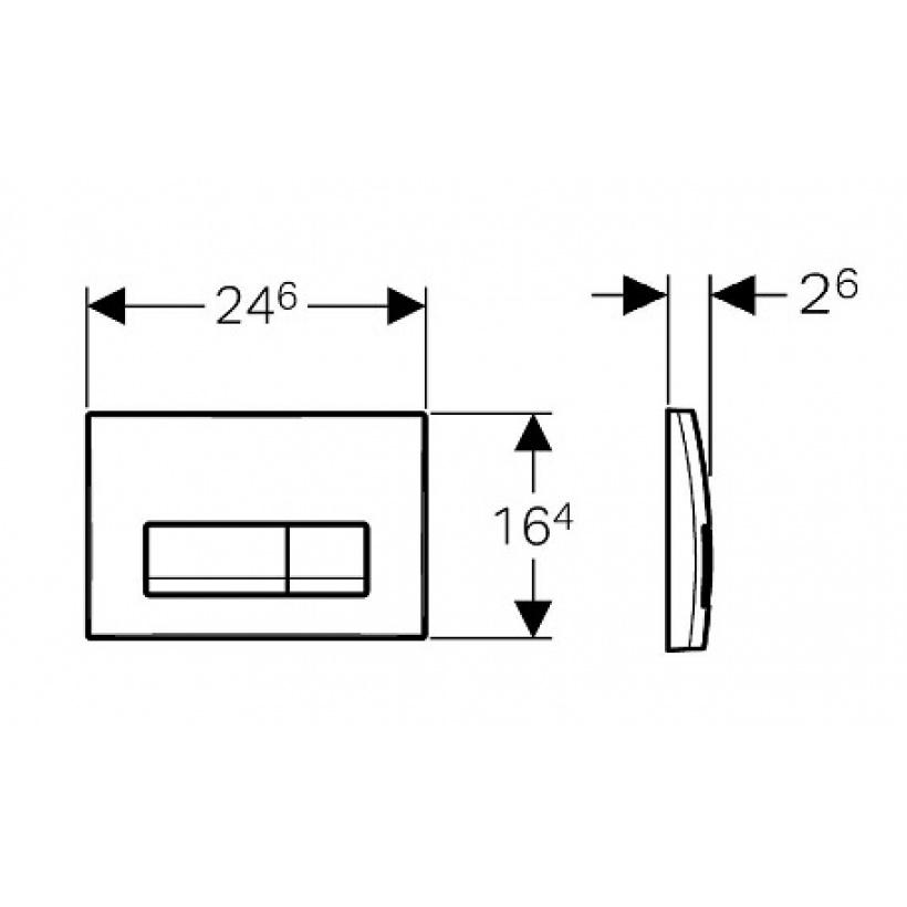 Кнопка Delta 51, хром