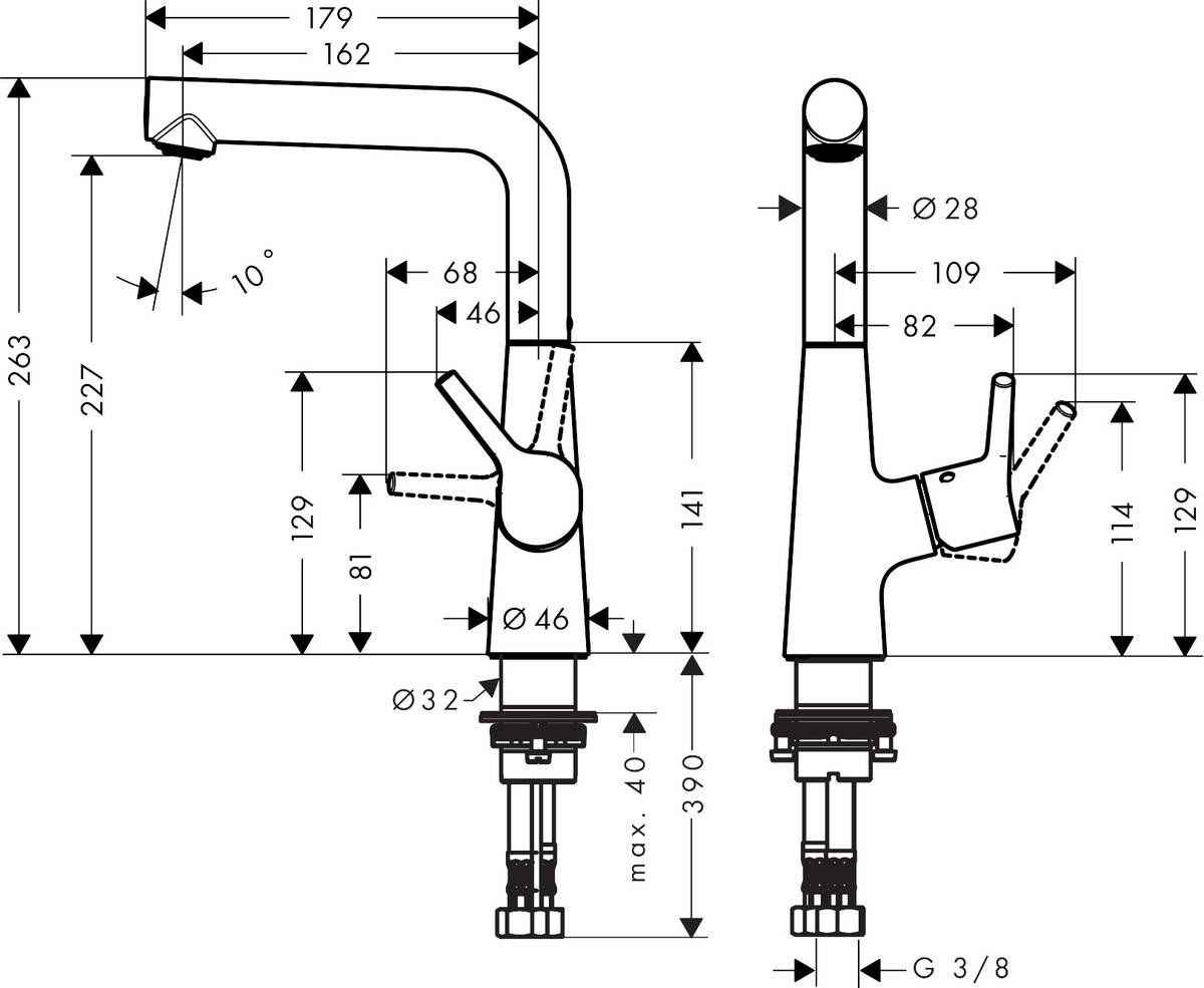 Змішувач для умивальника Hansgrohe Talis S 72105000