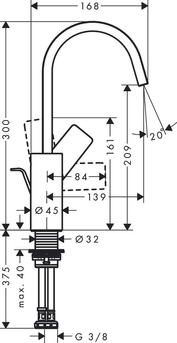 Смесители для раковины Hansgrohe Vivenis 75030670