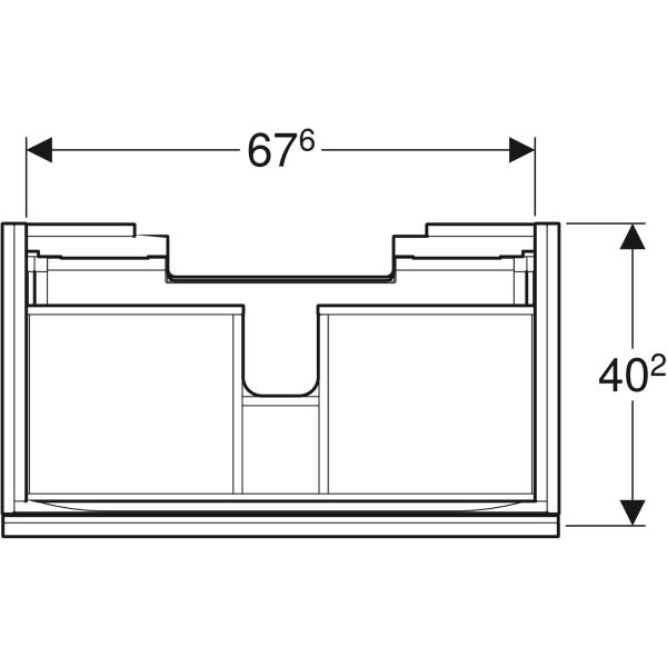 Шкафчик под умывальник Geberit Acanto 500.615.16.1