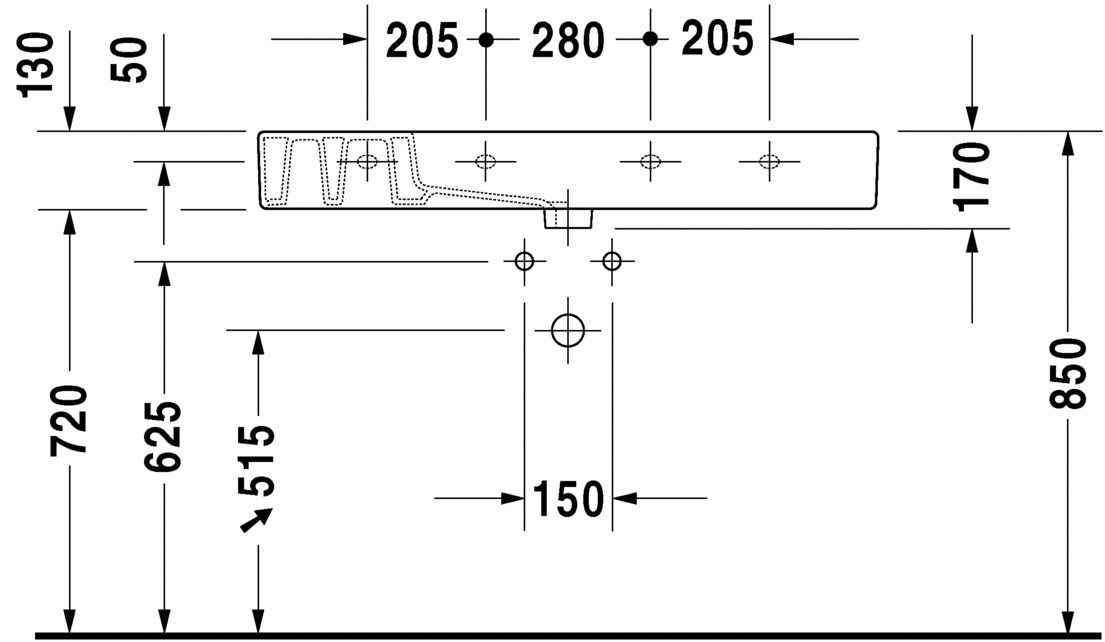 Умивальник Duravit Vero 0329100000