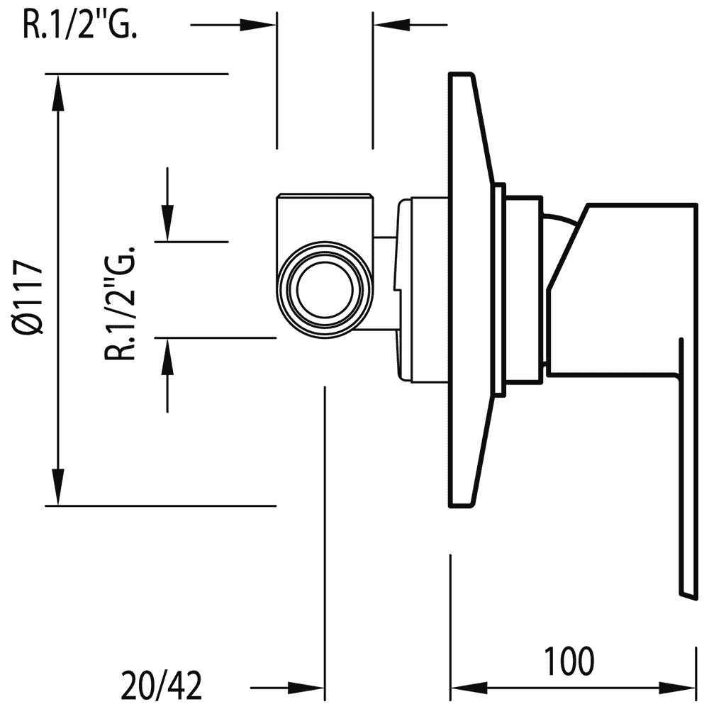 Змішувач для душа BM - Tres 01717712