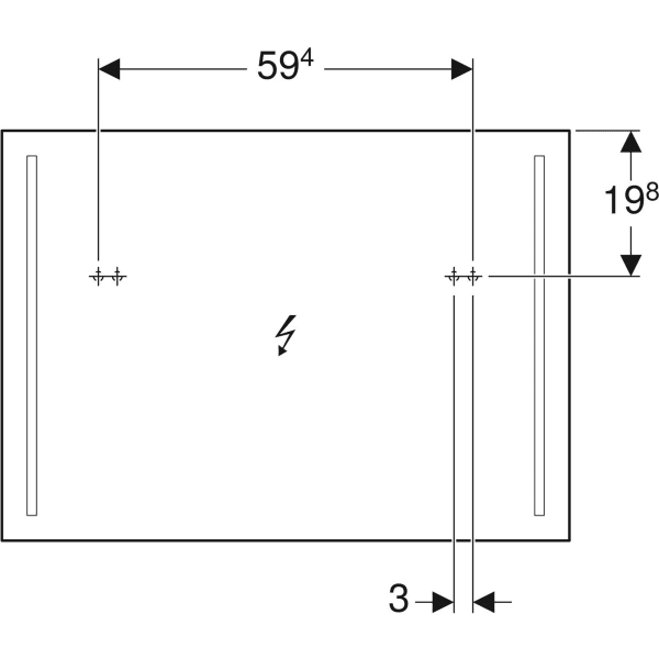 Зеркало с подсветкой Geberit Option Basic 500.589.00.1