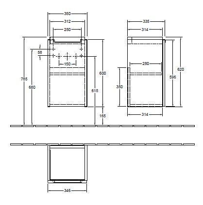 Тумба для умывальника Subway 2.0 Villeroy and Boch A81701FP
