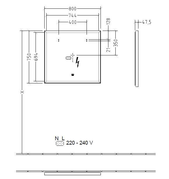 Зеркало с подсветкой Subway 3.0 Villeroy & Boch A4638000