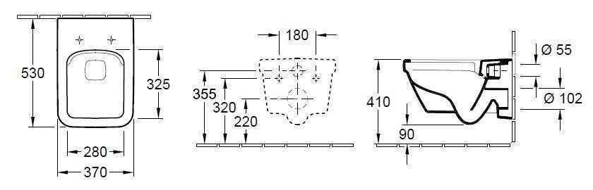 Унітаз підвісний Villeroy and Boch Architectura (без зливного краю) 5685R001
