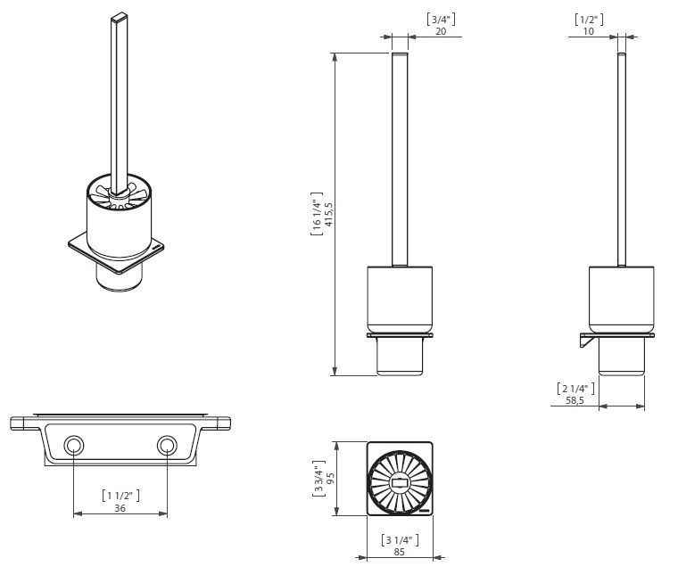 Йоржик для унітазу Creabath Kubo 192441