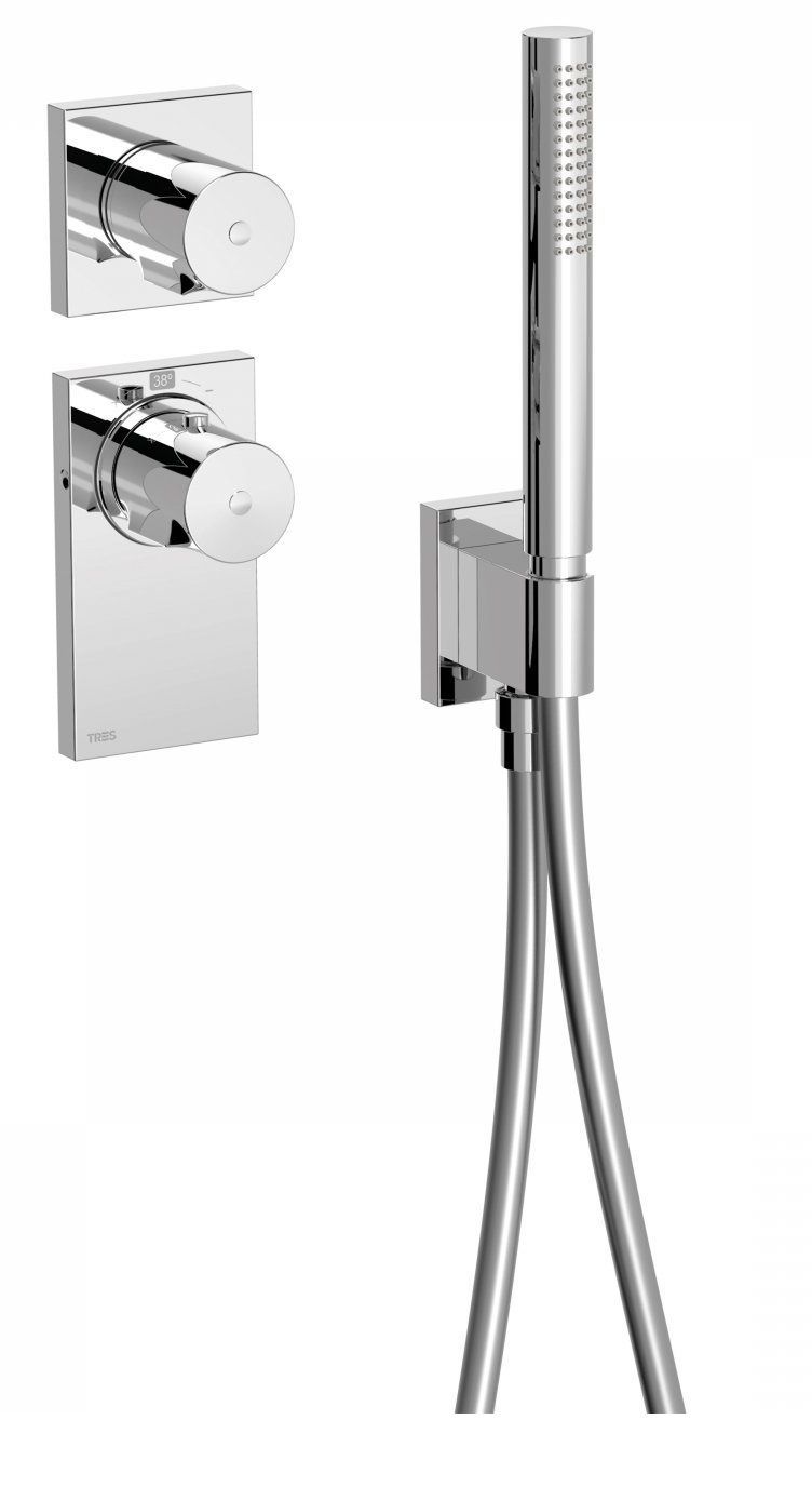 Термостат для душа и душевой набор Tres Block System 20635291