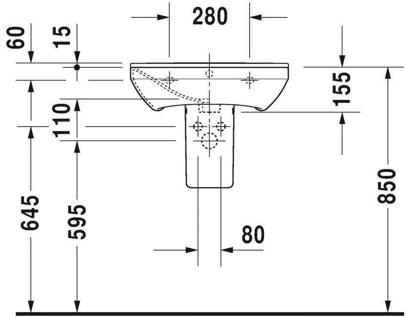 Умивальник Duravit P3 Comforts 2331550030