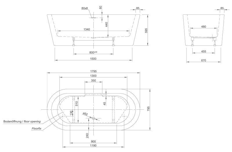 Отдельностоящая ванна Knief Hot 0100-272BGR