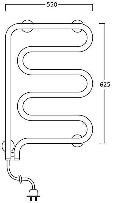 Полотенцесушитель Instal Projekt Spina SPIE 60/60LC01