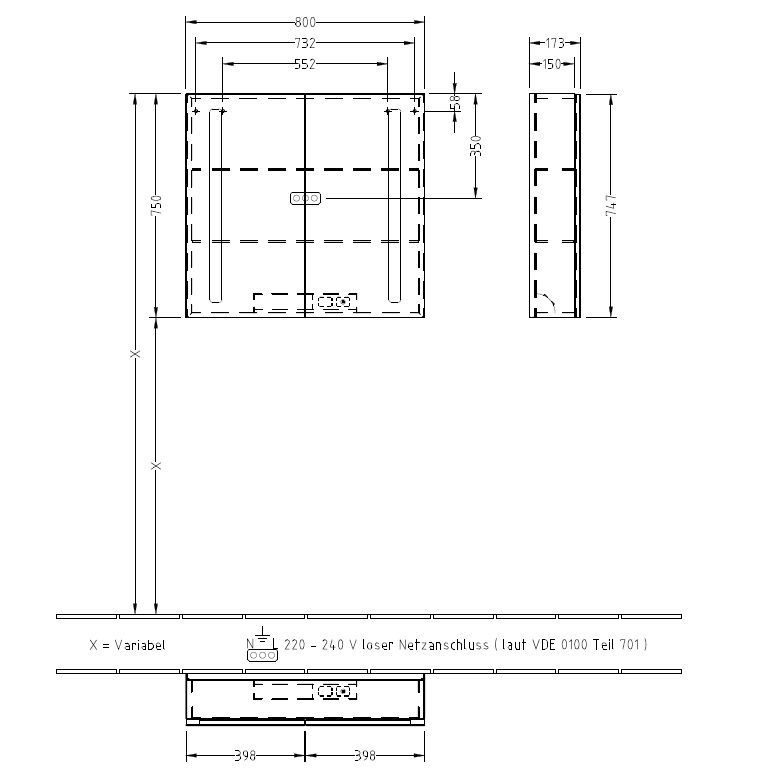 Зеркальный шкафчик My view 14 Villeroy & Boch A4218000