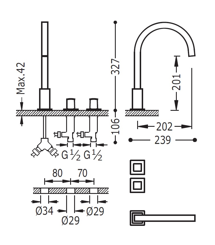 Змішувач для умивальника Hansgrohe Metris 00810503
