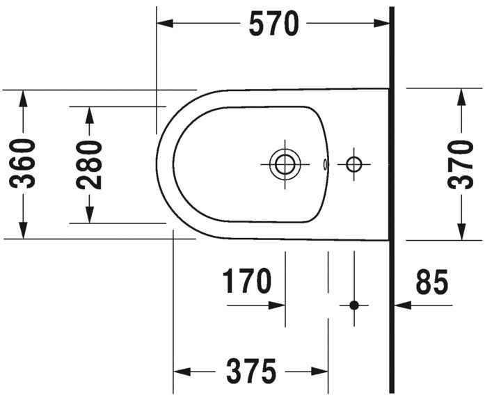 Біде підвісне Duravit ME by Starck 2288150000