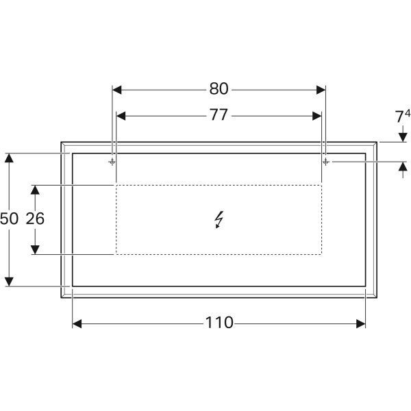 Зеркало Geberit CITTERIO 500.570.JJ.1