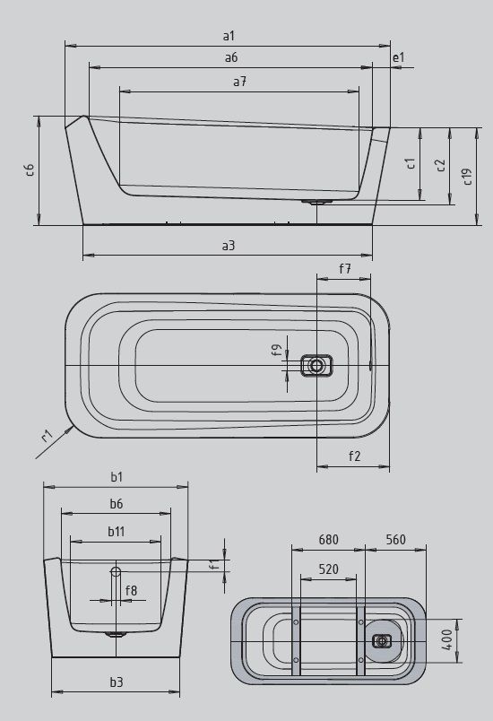 Ванна Meisterstuck Emerso 1100 4061 0001