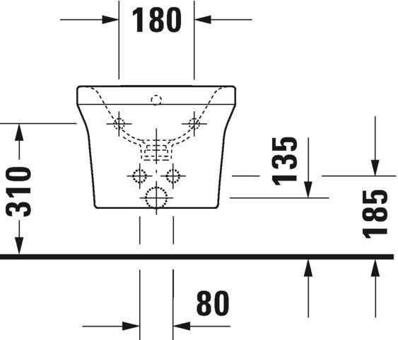 Біде підвісне Duravit P3 Comforts 2268150000