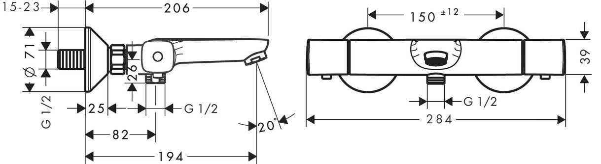 Термостат Hansgrohe Ecostat 13123000
