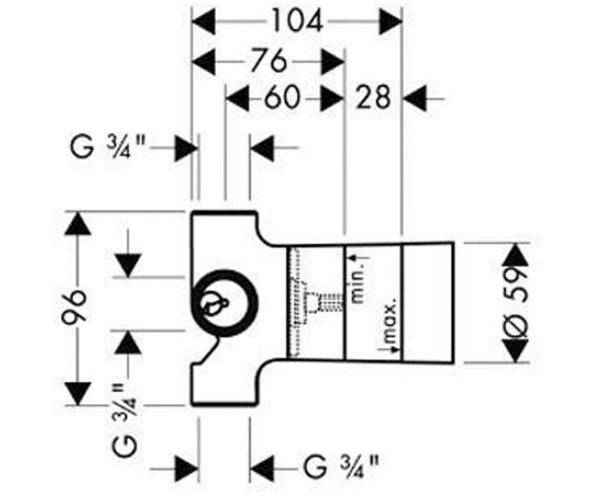 Внутрішня частина запірного вентиля Hansgrohe 15981180 (2 споживача) 15981180
