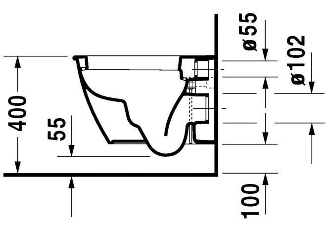 Унитаз подвесной Duravit Darling New (компактный) 2549090000