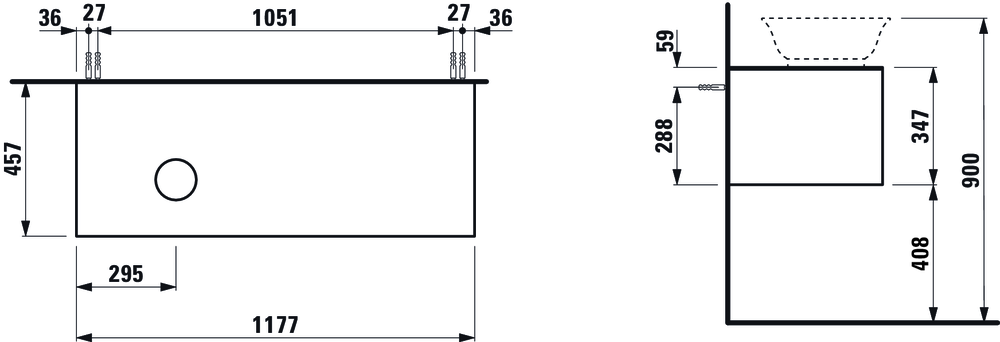 Тумба под умывальник Laufen The New Classic H4060810856311