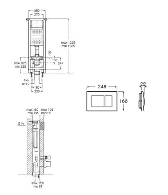 Инсталляция для унитаза Jika Eco Frame