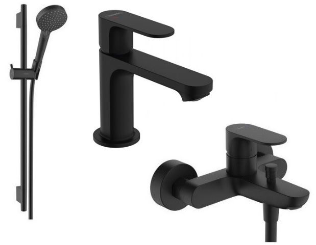 Rebris S Набір змішувачів для ванни, чорний матовий 20234670