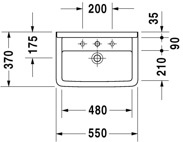 Умывальник Duravit Starck 3 (компакт) 0301550000