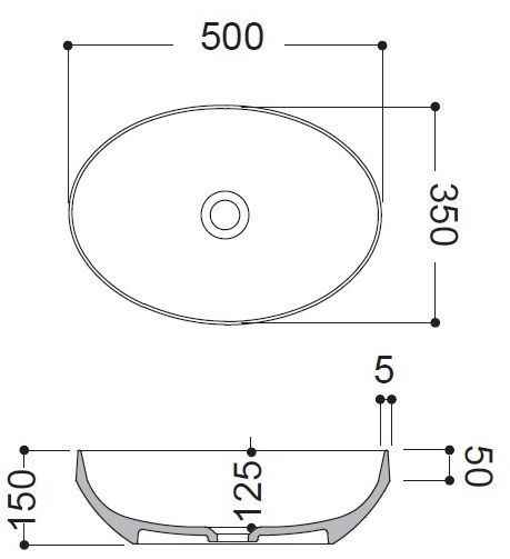 Раковина Decus AXA на стільницю 8510011 (розпродаж) 8510011