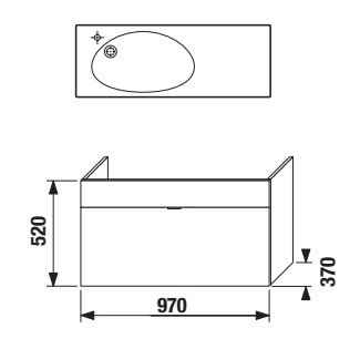 Раковина з тумбою Jika Tigo H4551870215001