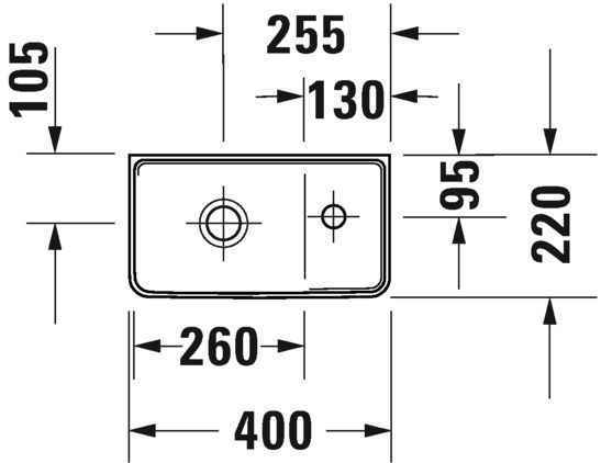 Умивальник Duravit D-Neo 0739400041