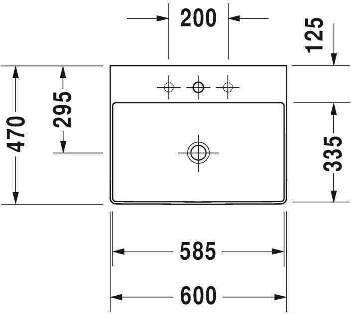 Умивальник Duravit DuraSquare 2353600040