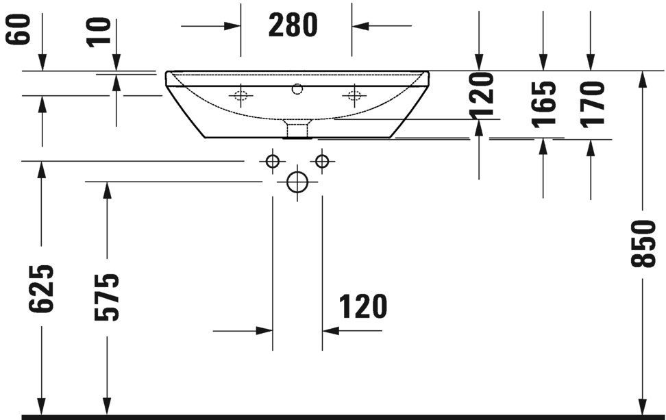 Умывальник Duravit D-Neo 2366650000