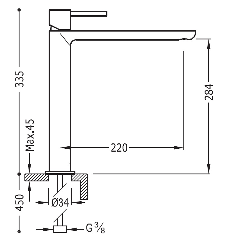 Змішувач для умивальника Hansgrohe Metris 06220306