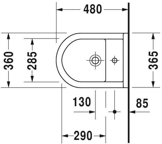 Біде підвісне Duravit Starck 3 (компакт) 2231150000