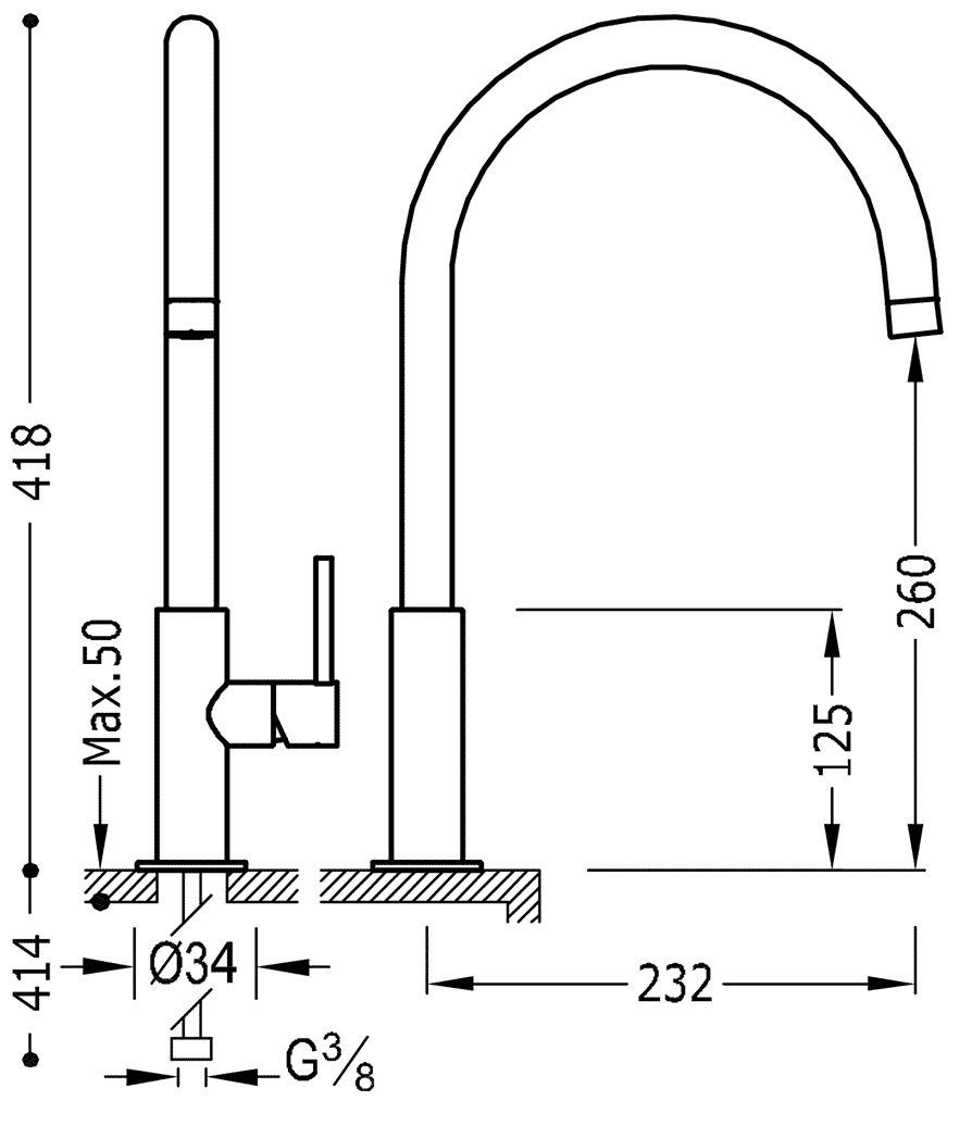 Смесители на кухню Tres 06254201OM
