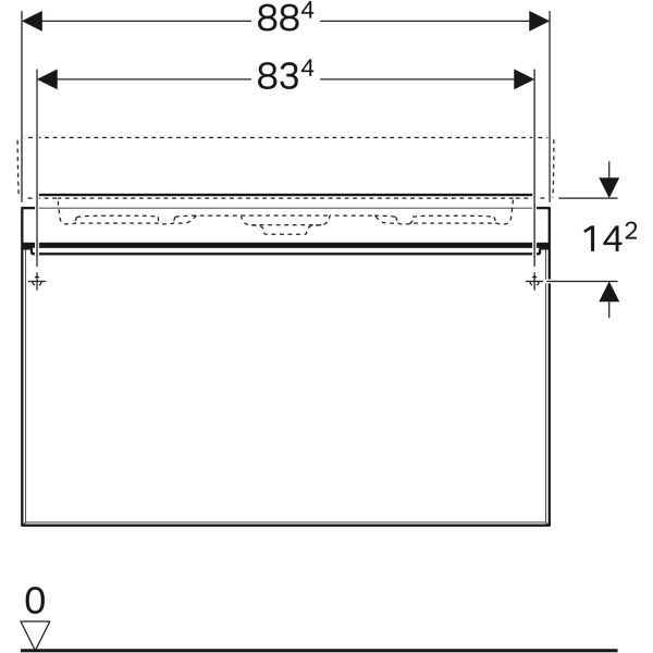 Тумба для умивальника Geberit CITTERIO 500.556.JI.1 500.559.JJ.1