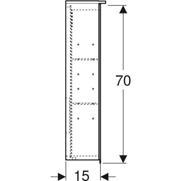 Зеркальный шкафчик Geberit Option Basic 500.594.00.1