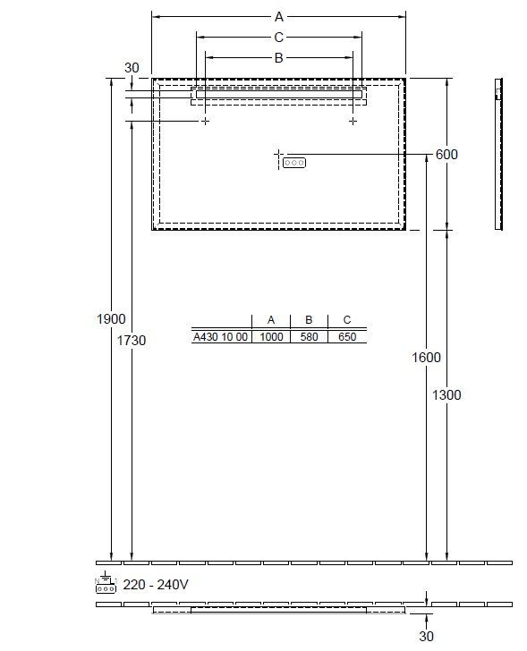 Зеркало More to see one Villeroy & Boch A430A400