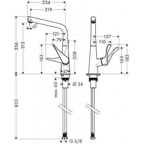 Змішувачі для кухні Metris Hansgrohe 14822000