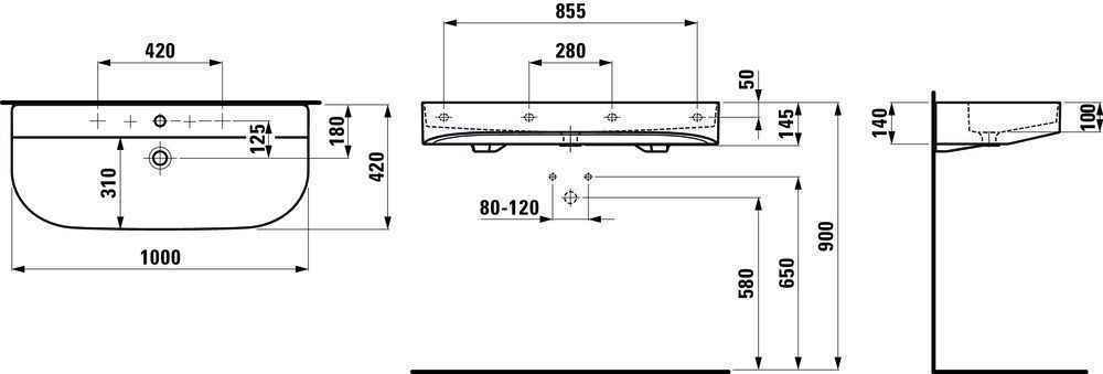 Умивальник підвісний Laufen Sonar H8103470001071