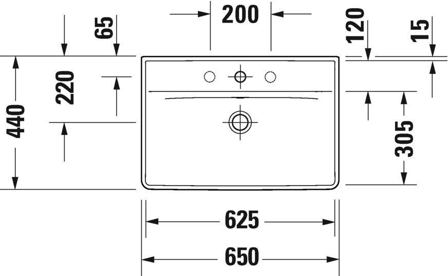 Умывальник Duravit D-Neo 2366650000