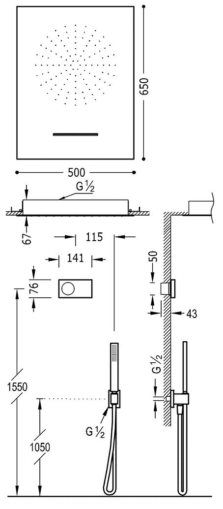 Душевая система Tres Shower Technology 9286304