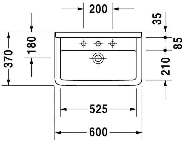 Умивальник Duravit Starck 3 (компакт) 0301600000