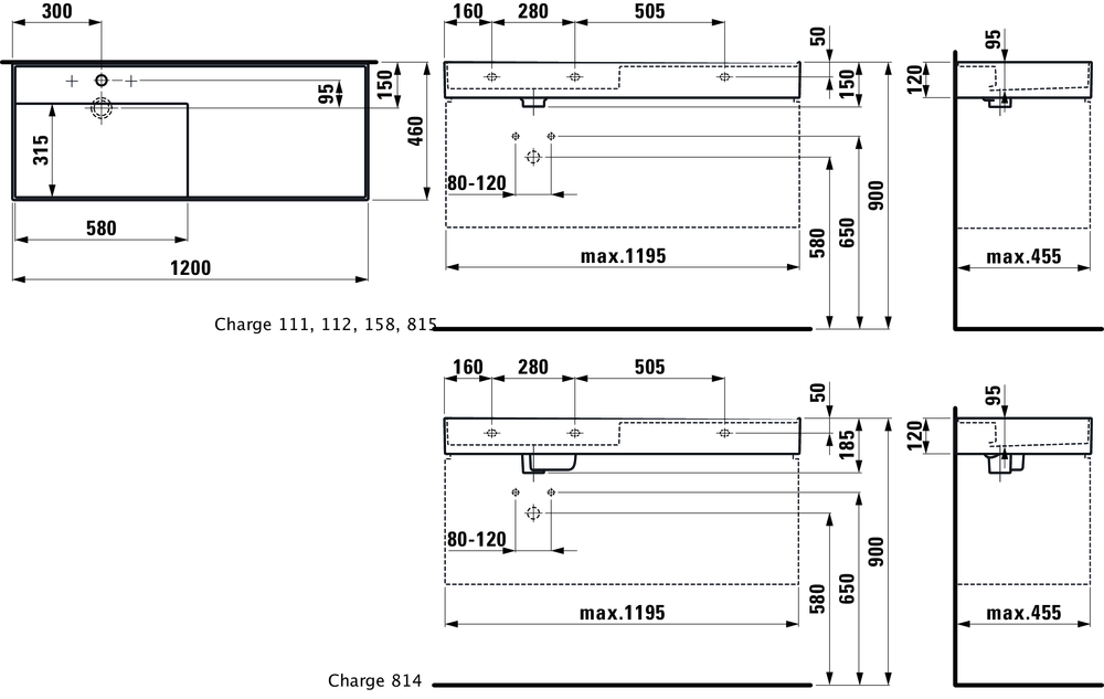 Умывальник Laufen Kartell H8133324001111